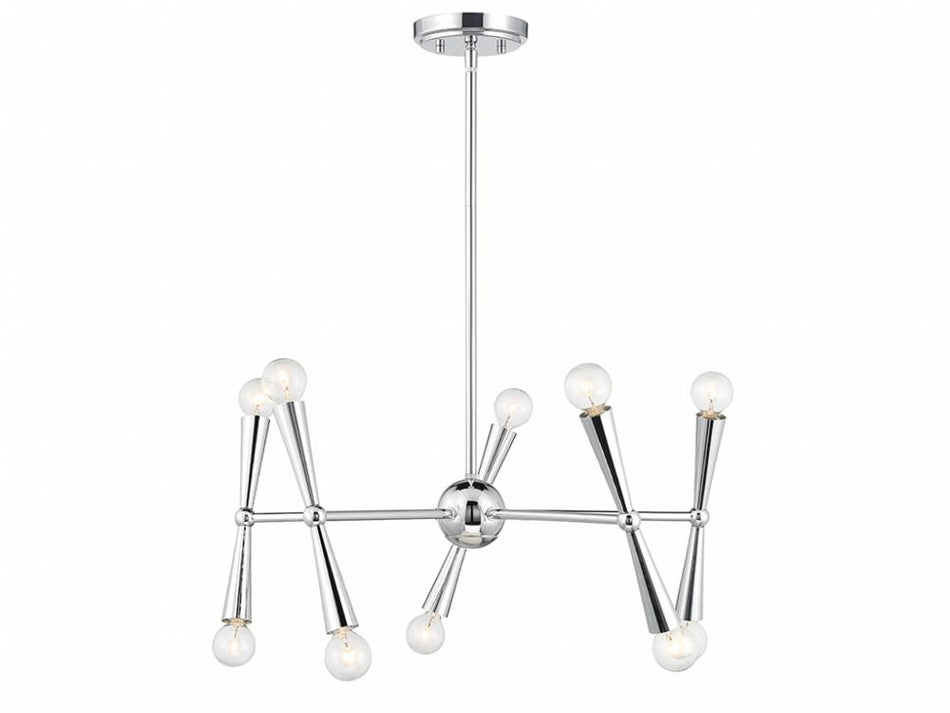 Contemporary 10 Light Chandelier