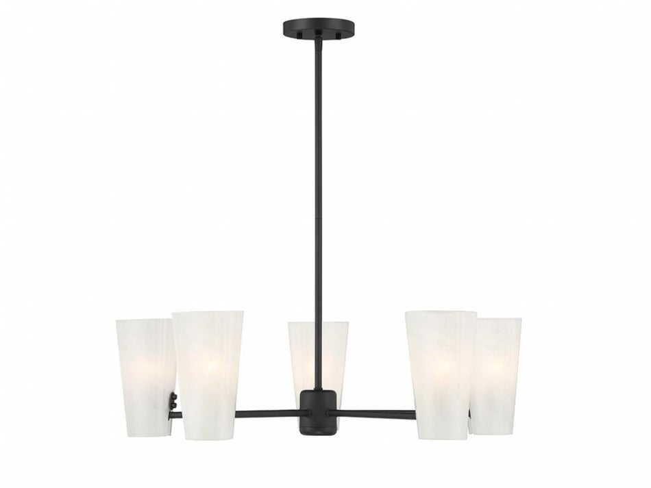 Mid-Century Modern 5 Light Chandelier