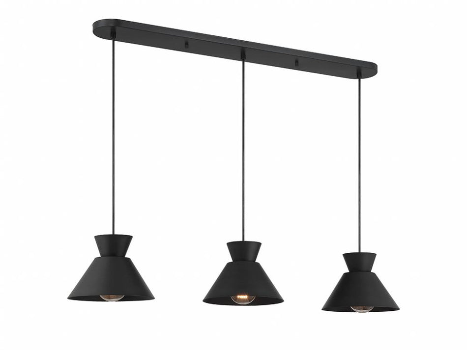 Mid-Century Modern 3 Light Chandelier