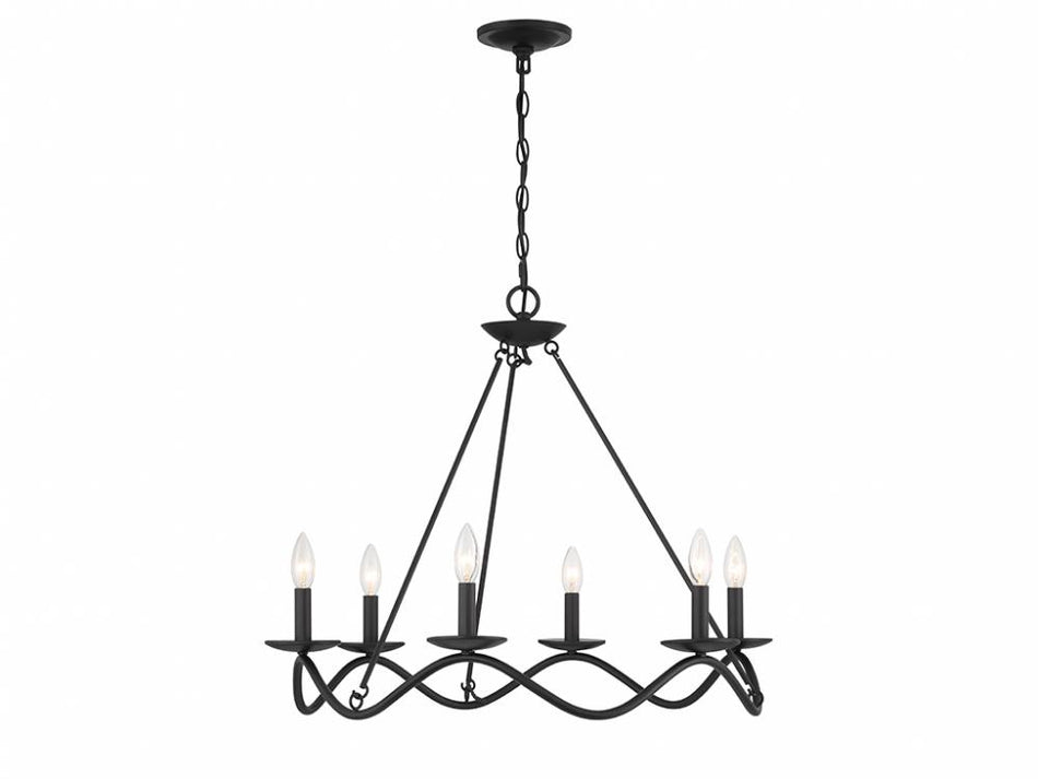Transitional 6 Light Chandelier