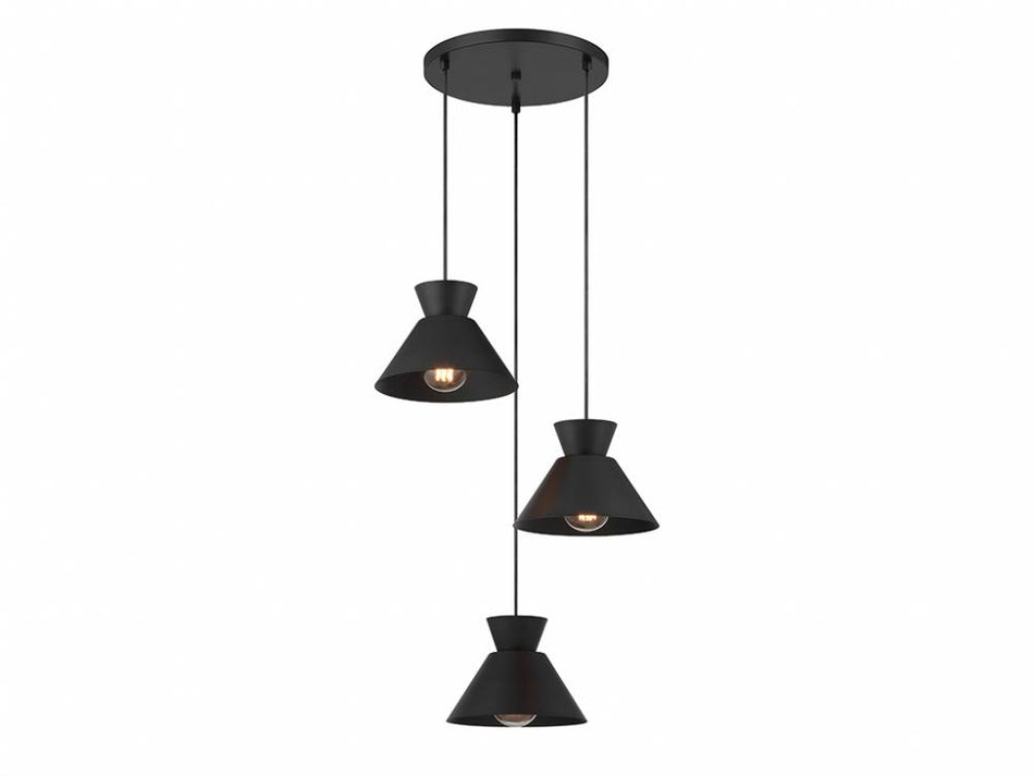 Mid-Century Modern 3 Light Chandelier