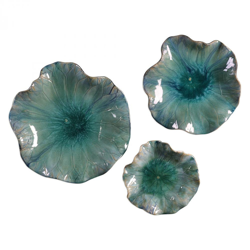 Uttermost Abella Ceramic Flowers Set/3