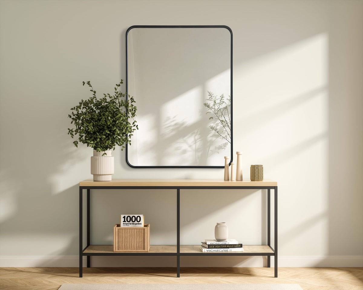 Remy 27 x 36 in. Rectangle Mirror in Black