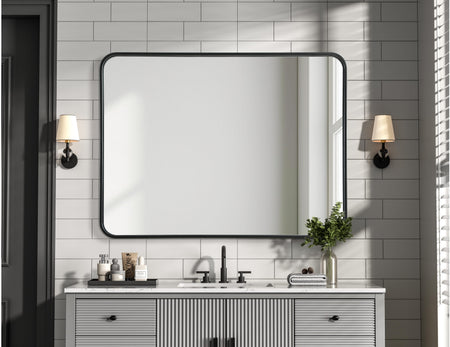 Remy 27 x 36 in. Rectangle Mirror in Black