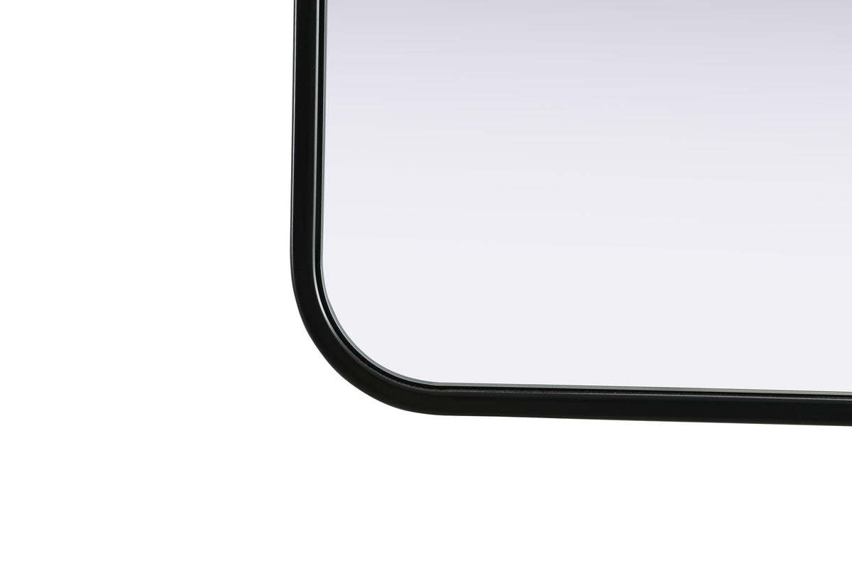 Remy 27 x 36 in. Rectangle Mirror in Black