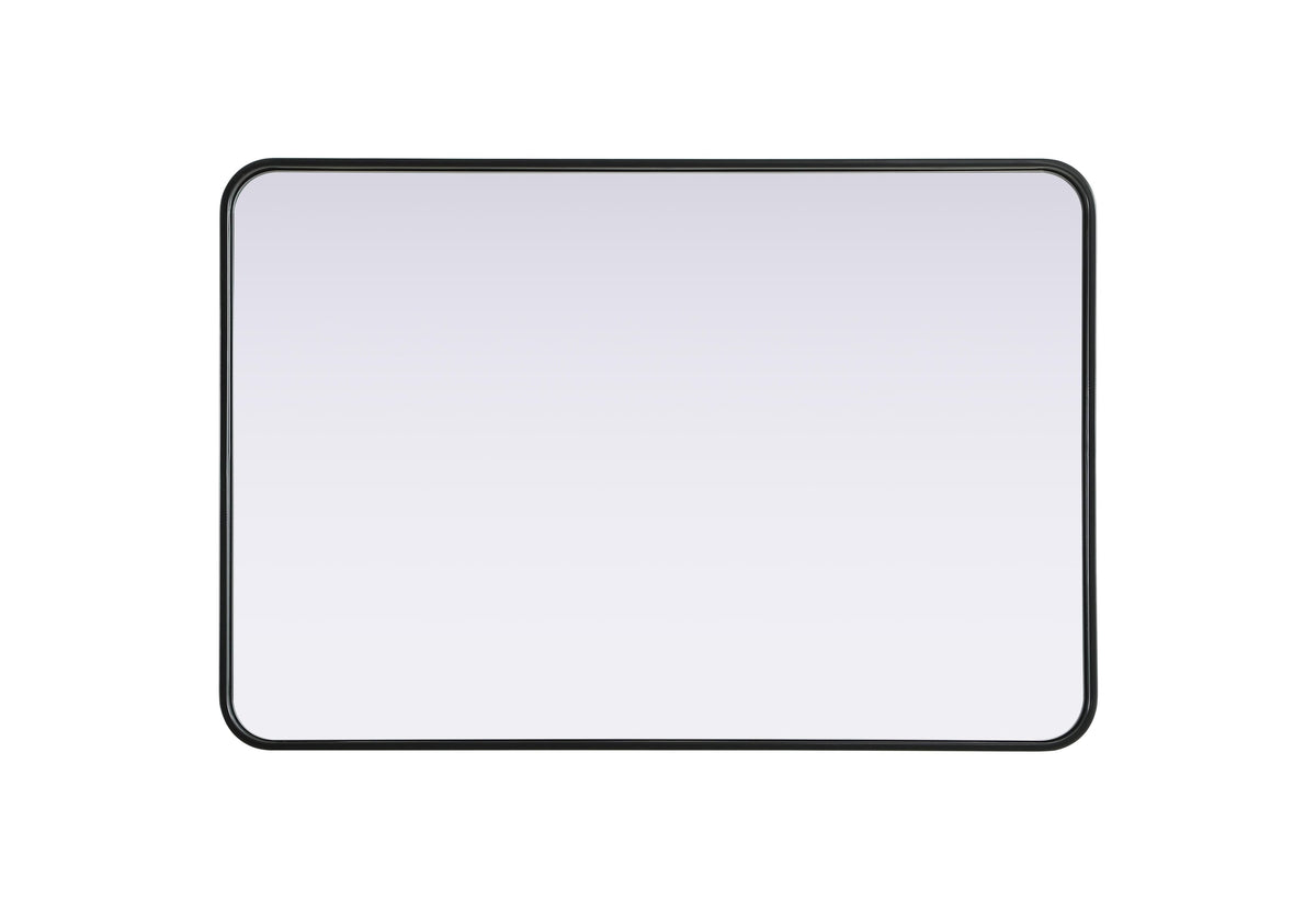 Remy 27 x 40 in. Rectangle Mirror in Black