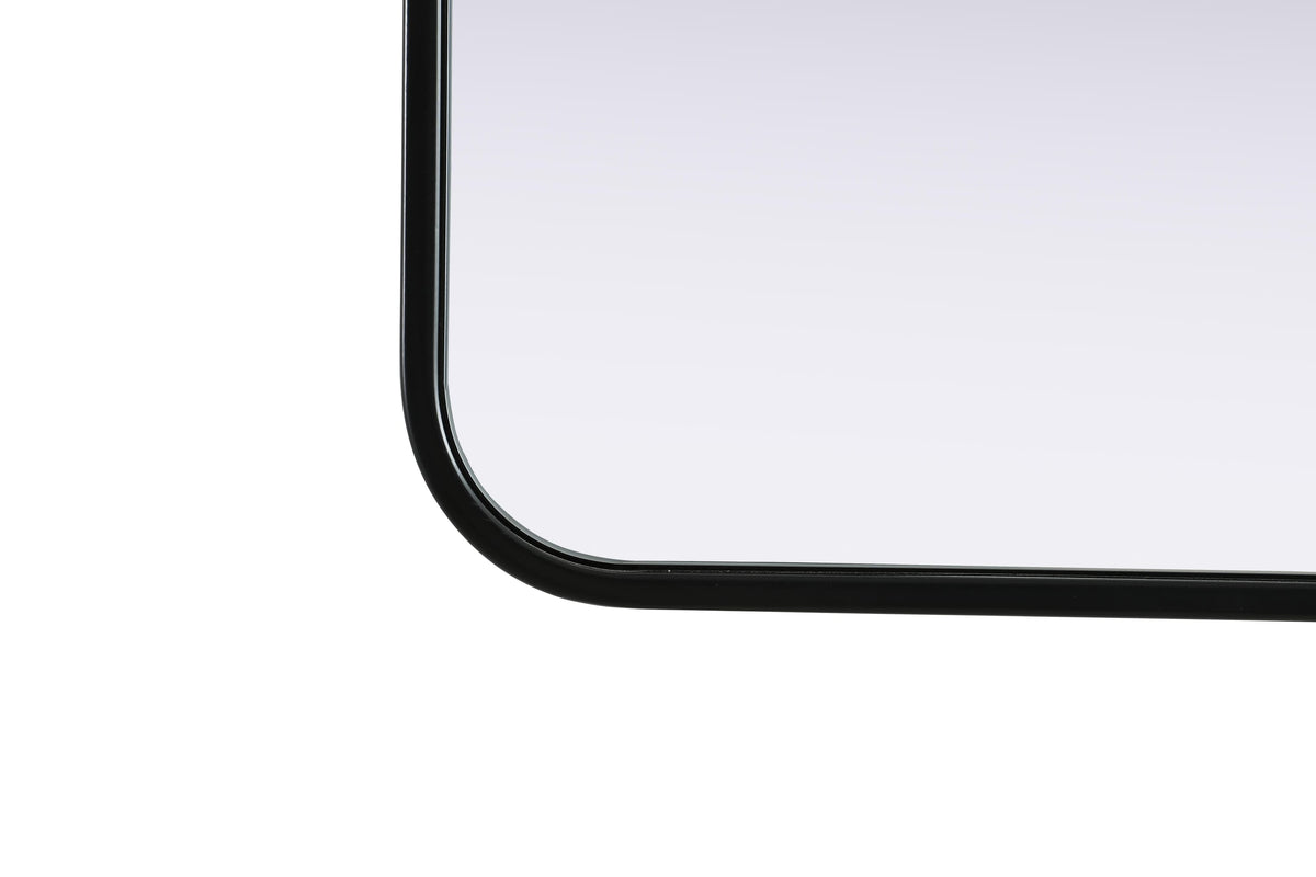 Remy 27 x 40 in. Rectangle Mirror in Black