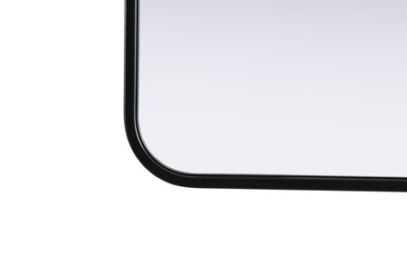 Remy 27 x 40 in. Rectangle Mirror in Black