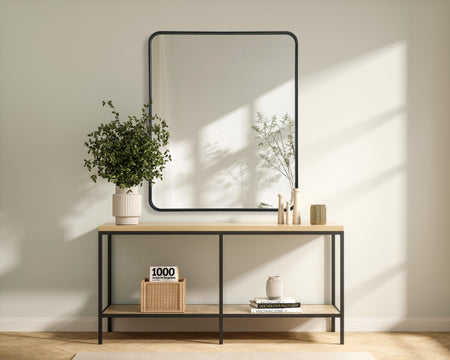 Remy 30 x 36 in. Rectangle Mirror in Black