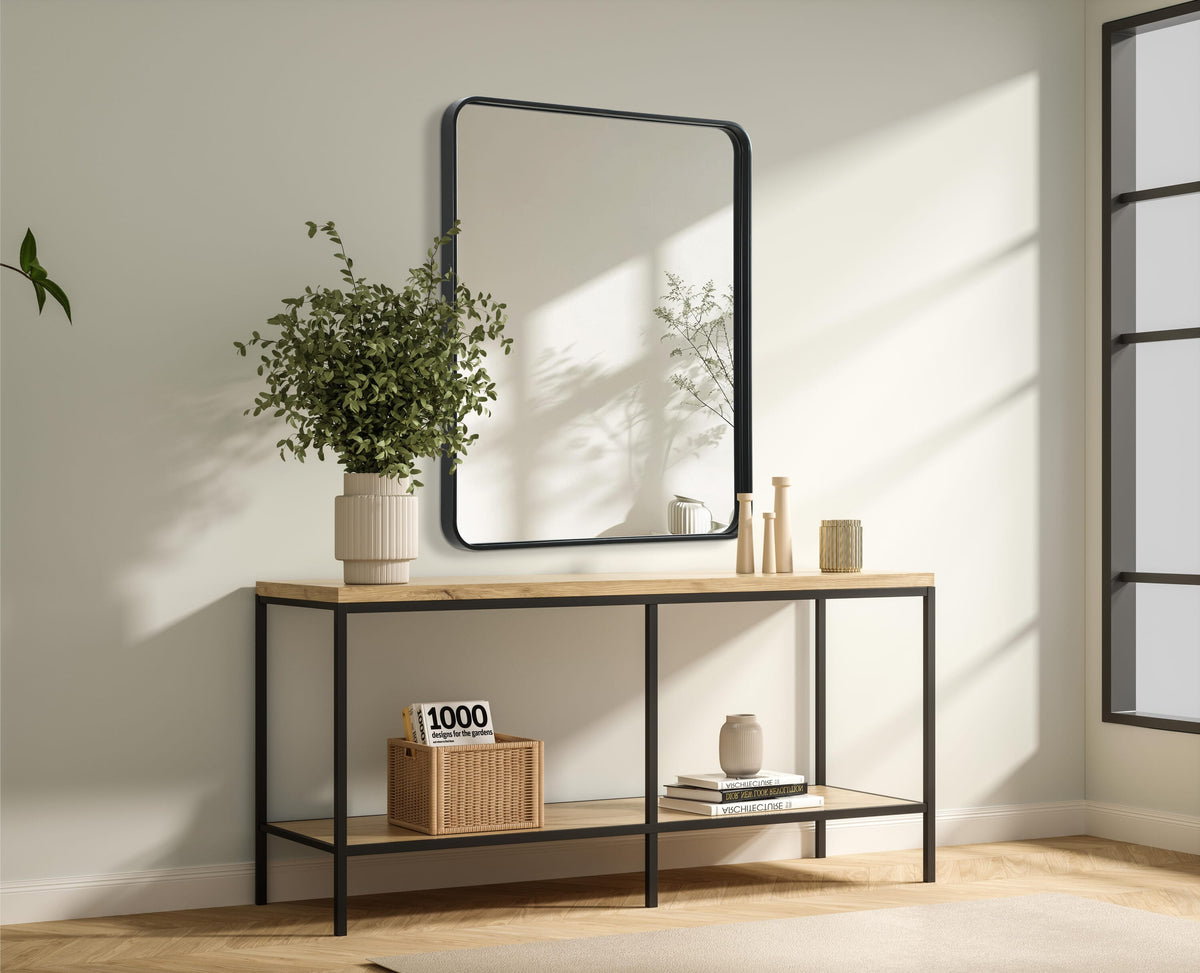 Remy 30 x 36 in. Rectangle Mirror in Black