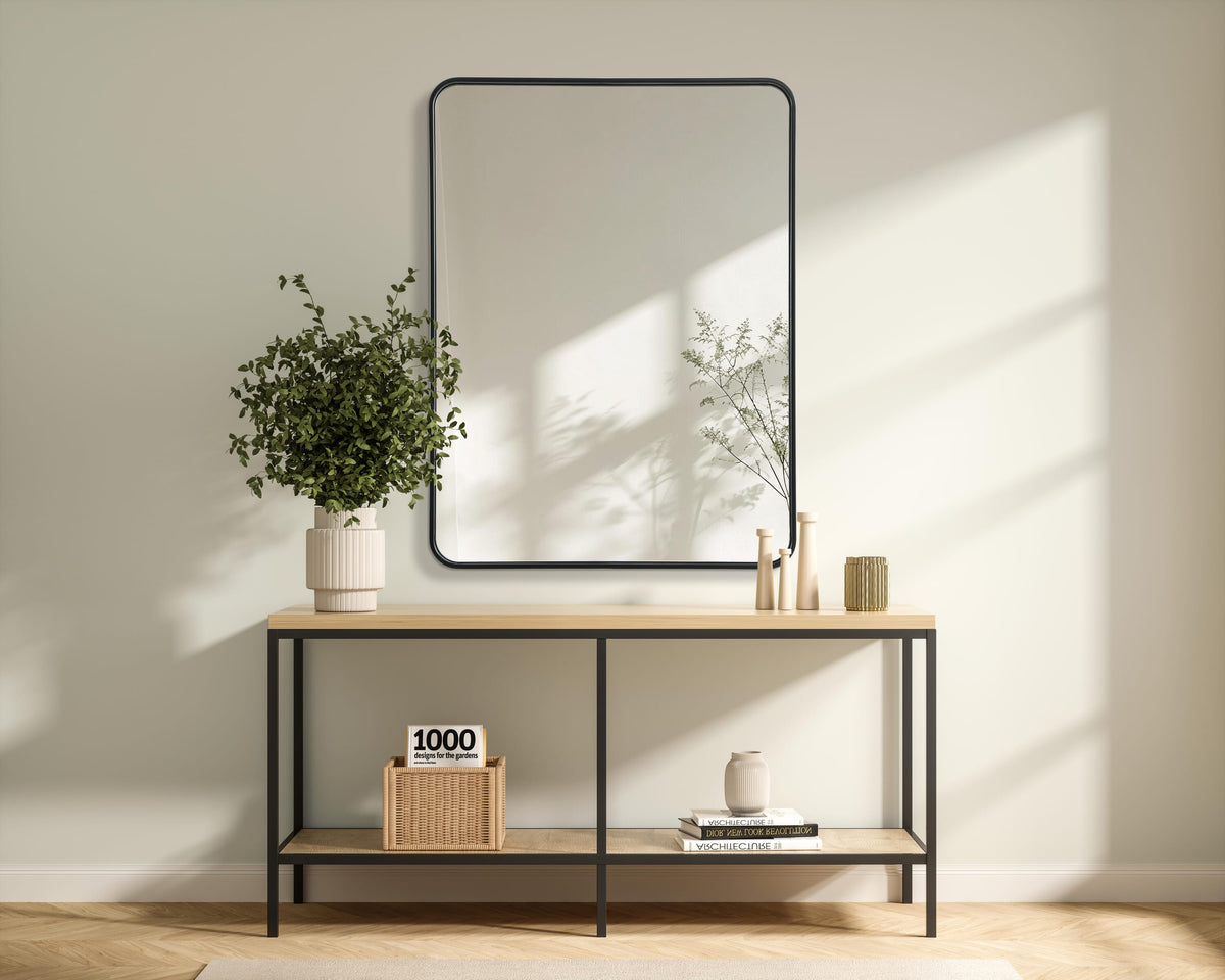 Remy 30 x 40 in. Rectangle Mirror in Black