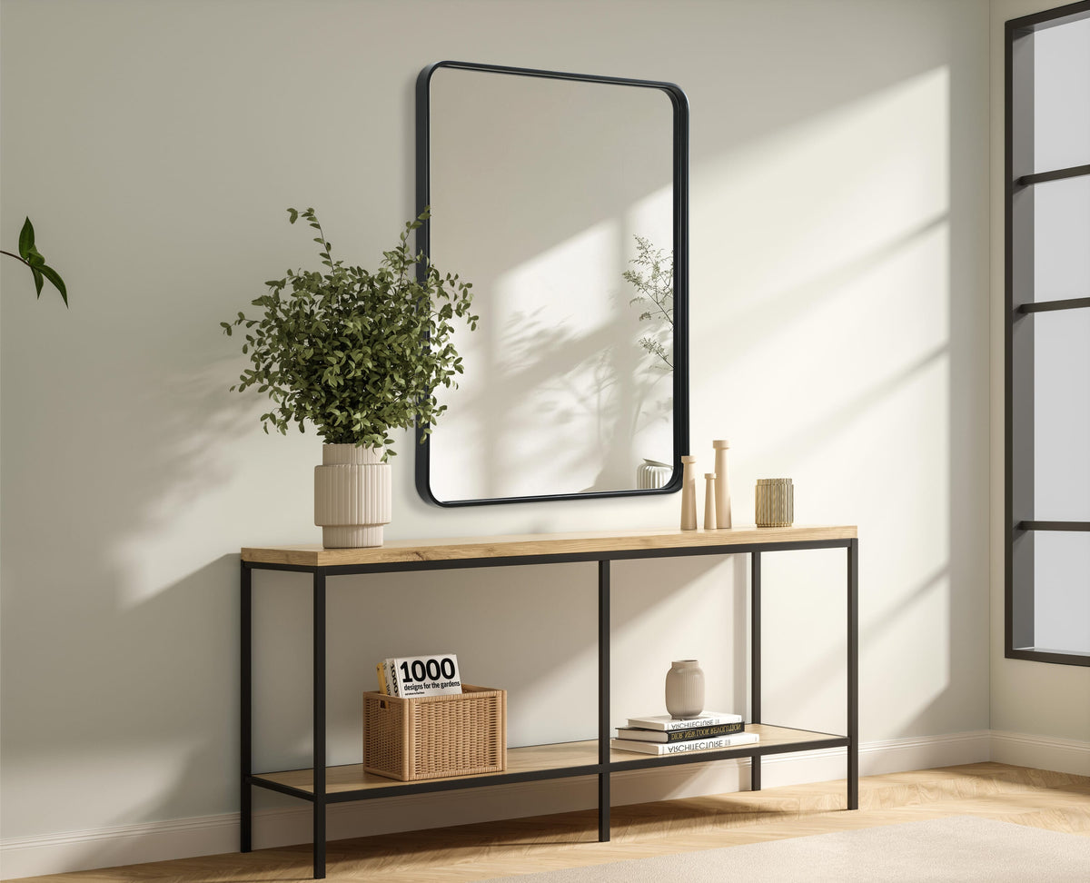 Remy 30 x 40 in. Rectangle Mirror in Black