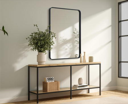 Remy 30 x 40 in. Rectangle Mirror in Black