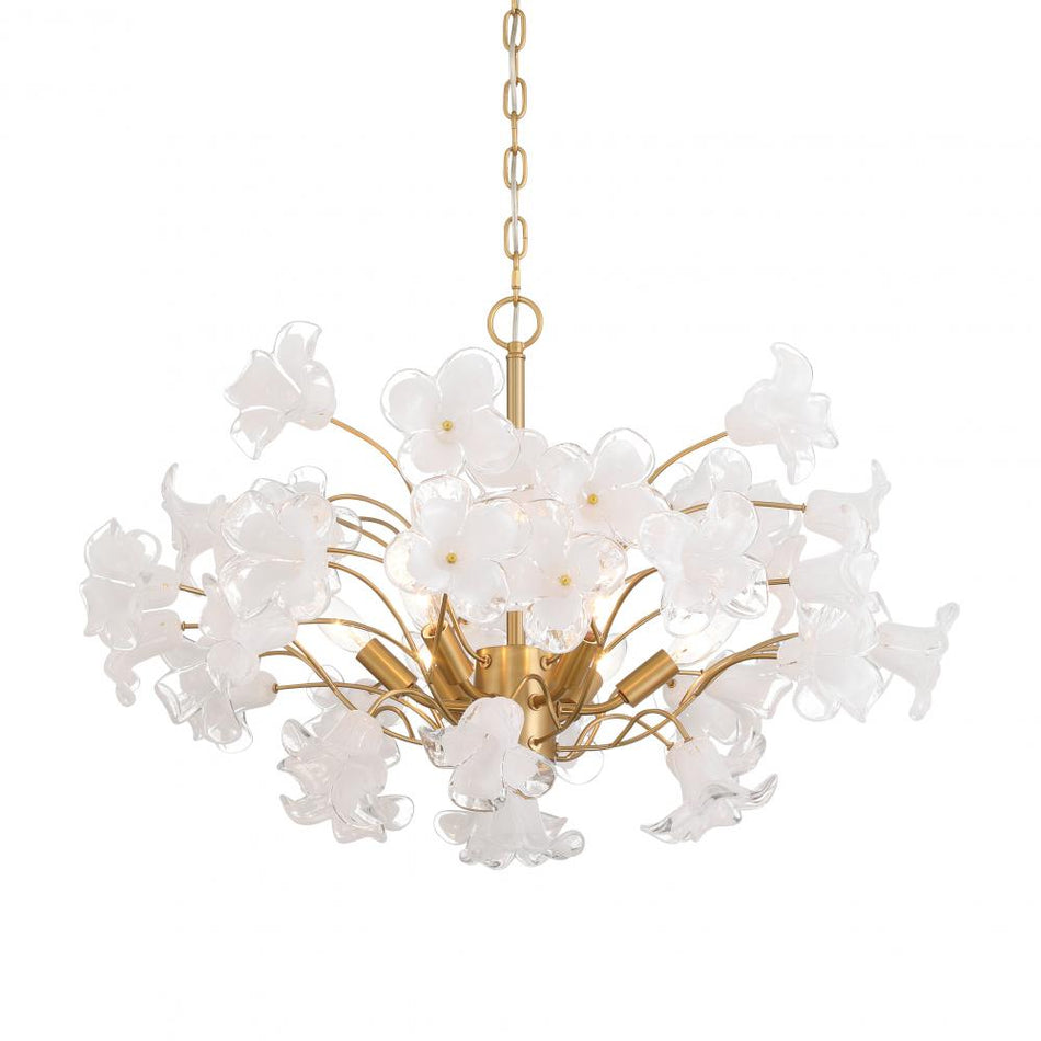 Transitional 6 Light Chandelier from the Bloome Collection