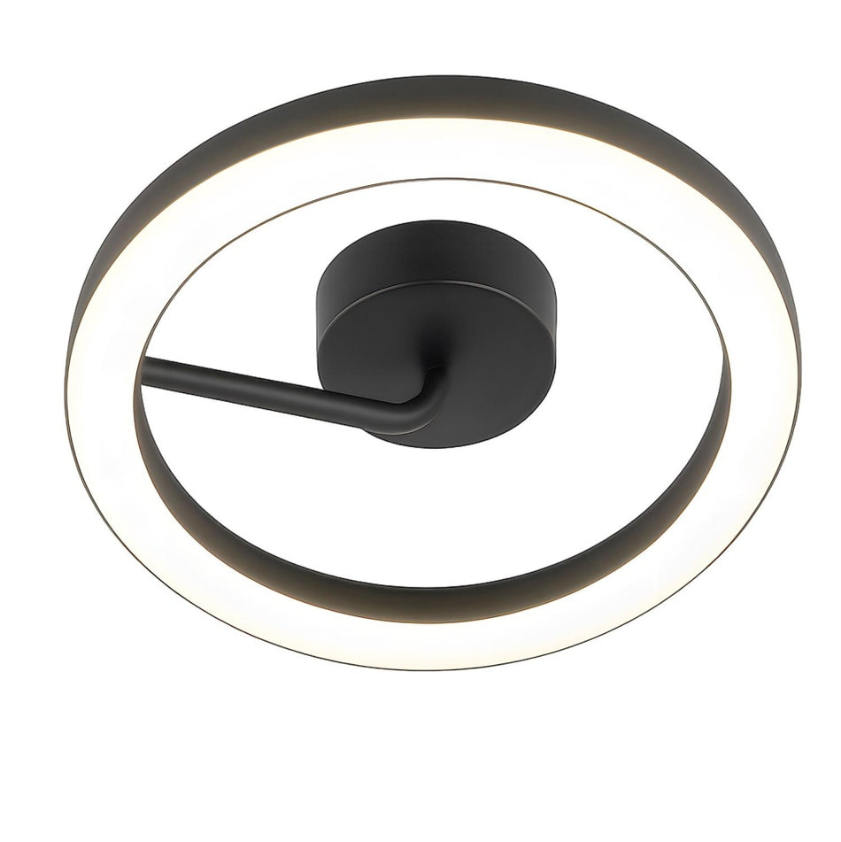 One 18'' LED Flush Mount 120-277V 30W 5CCT BK