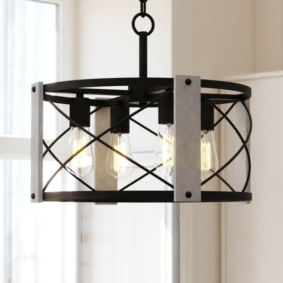 Dayna 10-in Pendant Satin Brass and Glossy White with Matte White