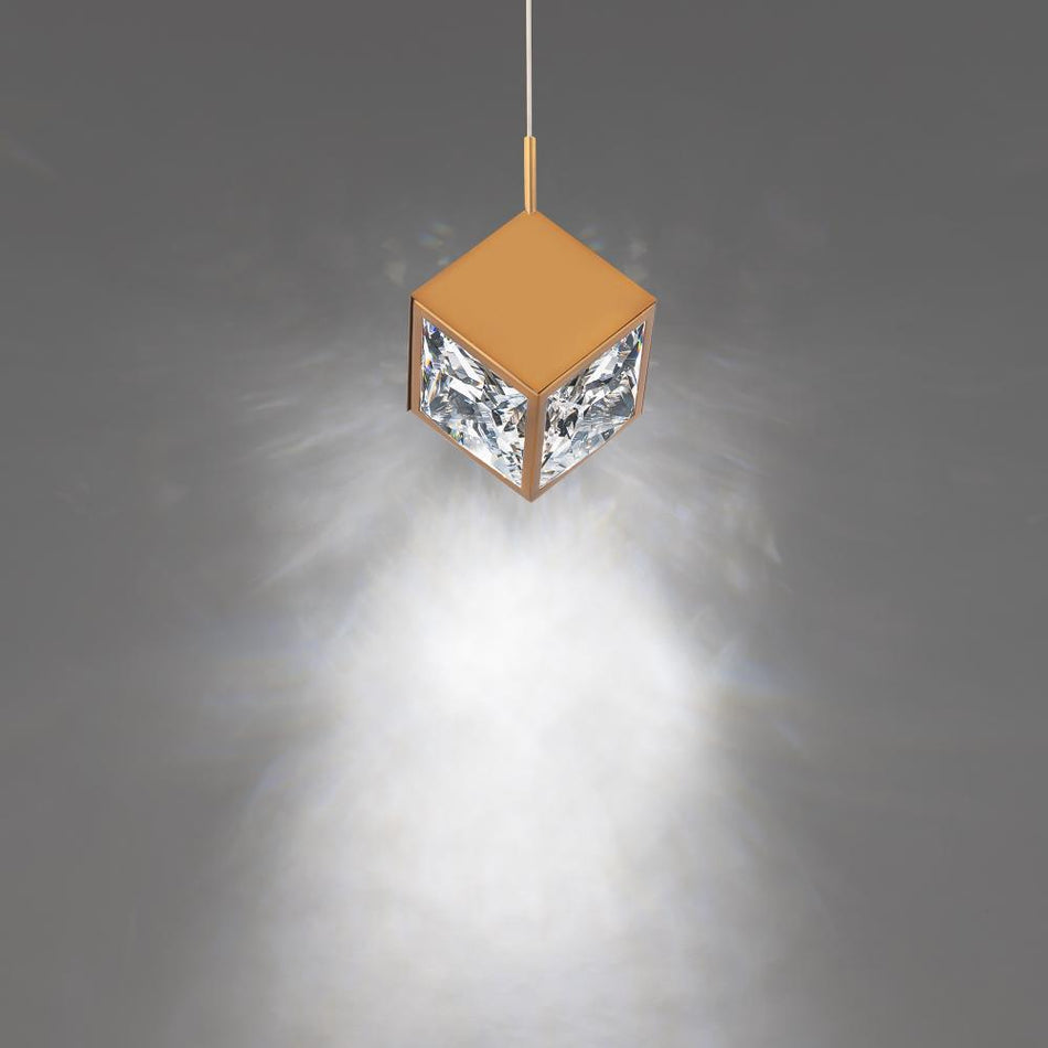 Craftsman/Mission Down Mini Pendant from the Ice Cube Collection