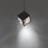 Craftsman/Mission Down Mini Pendant from the Ice Cube Collection