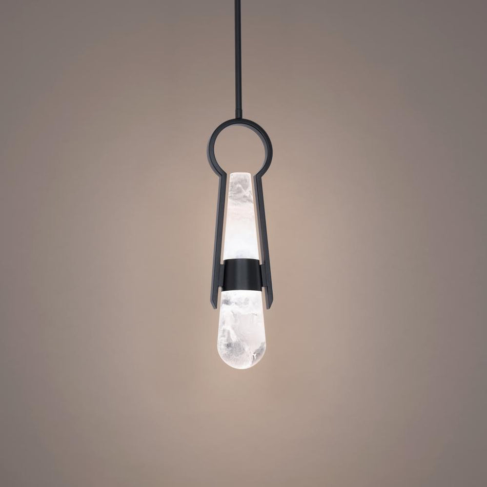Traditional Down Mini Pendant from the Ezra Collection