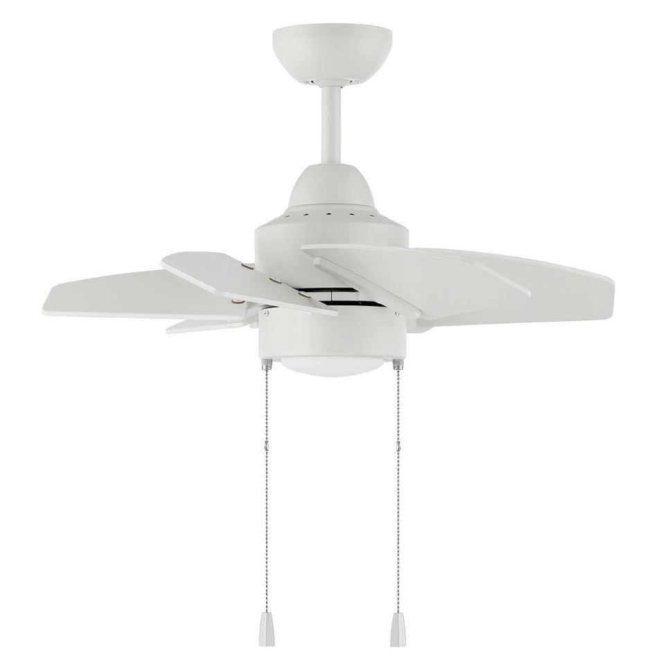 Propel II 24" 6-Blade Indoor/Outdoor (Damp) Ceiling Fan w/ Blades; Integrated LT