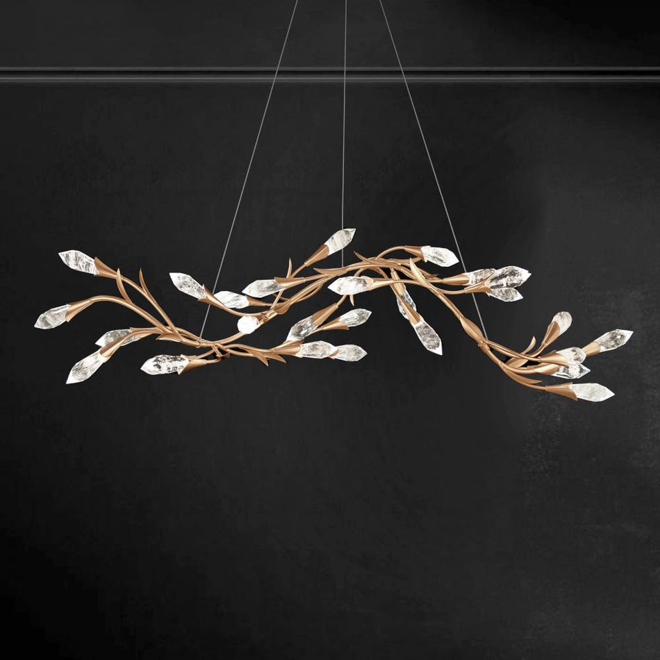 Secret Garden 56in LED 3500K 120V-277V Linear Pendant with Optic Haze Quartz