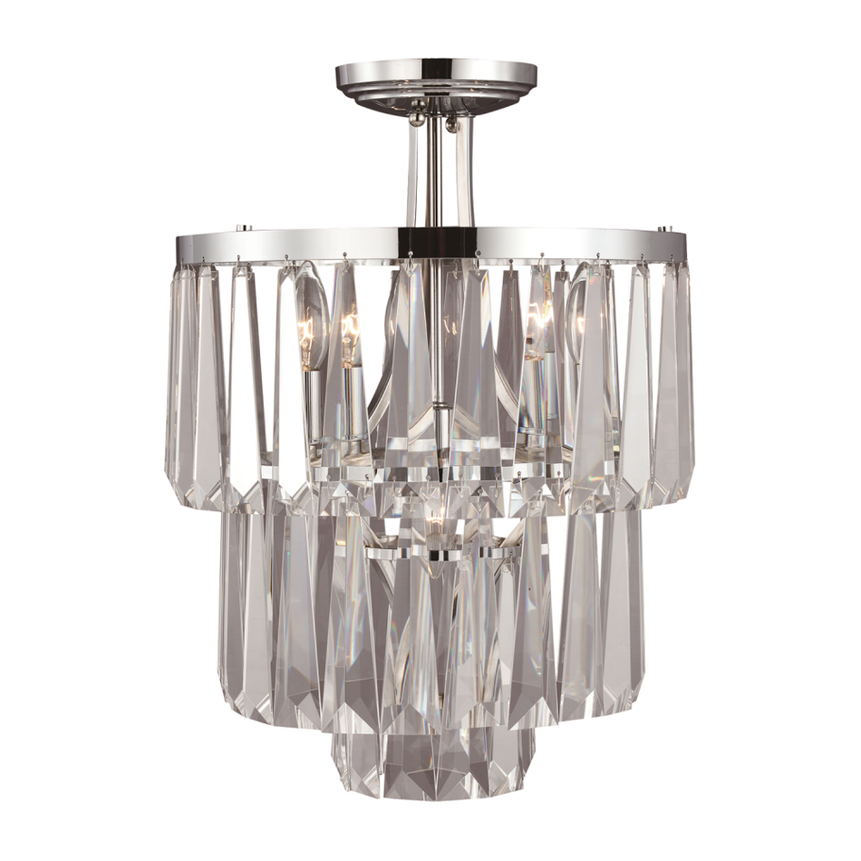 Transitional Semi-Flush Mount from the Raffinato Collection