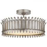 Casual Drum Shade Semi-Flush Mount from the Leslie Collection
