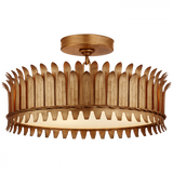 Casual Drum Shade Semi-Flush Mount from the Leslie Collection