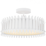 Casual Drum Shade Semi-Flush Mount from the Leslie Collection