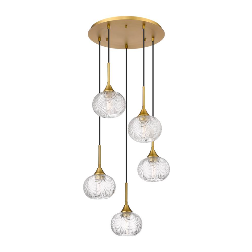 Contemporary Multi Light Pendant from the Berkshire Collection