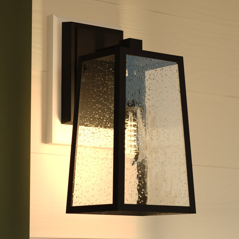 Sutton 14-in. H Outdoor Wall Light Matte Black