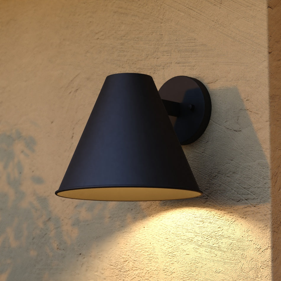 Smith 10-in. W Outdoor Wall Light Textured Black