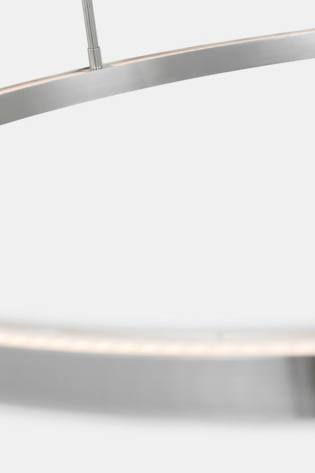 Stagger Ring Large Chandelier polished stainless steel 2700K 90 CRI MDCH53927PSS