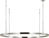 Stagger Ring Large Chandelier polished stainless steel 2700K 90 CRI MDCH53927PSS