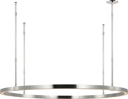 Stagger Ring Large Chandelier polished stainless steel 2700K 90 CRI MDCH53927PSS