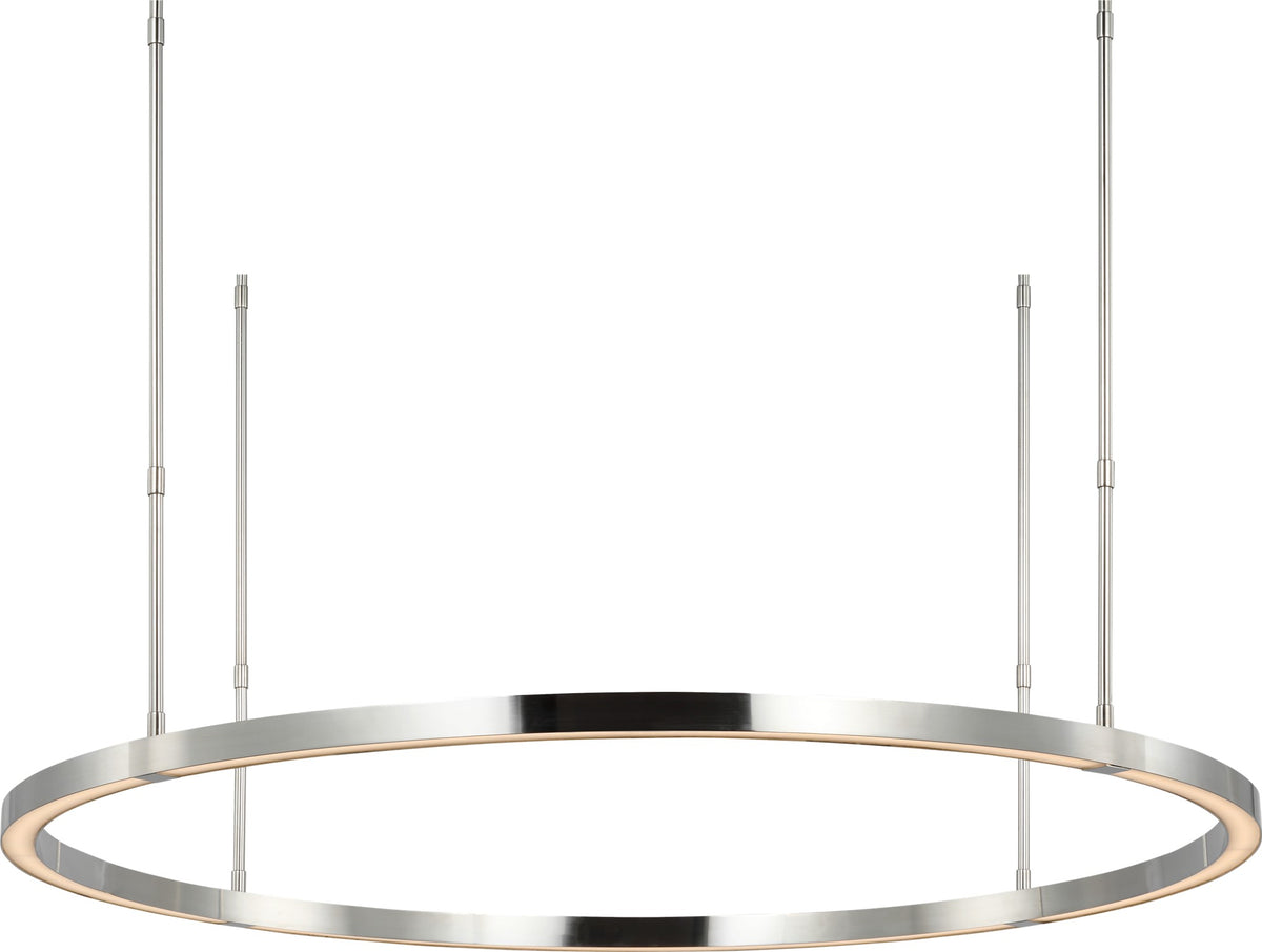 Stagger Ring Large Chandelier polished stainless steel 2700K 90 CRI MDCH53927PSS