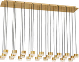 Gable Alabaster 27 Light Chandelier Hand Rubbed Antique Brass 3000K 90 CRI SLCH52430HAB