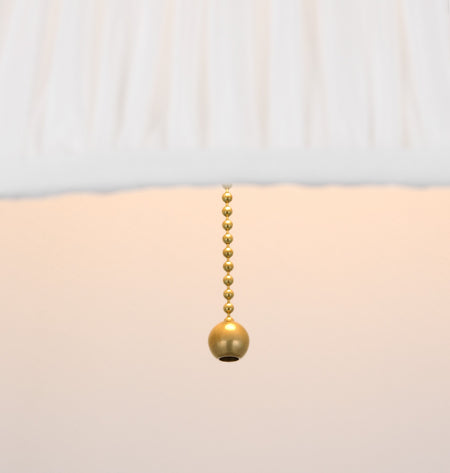 Dume Large Arched Floor Lamp in Hand-Rubbed Antique Brass with Silk Pleated Shade