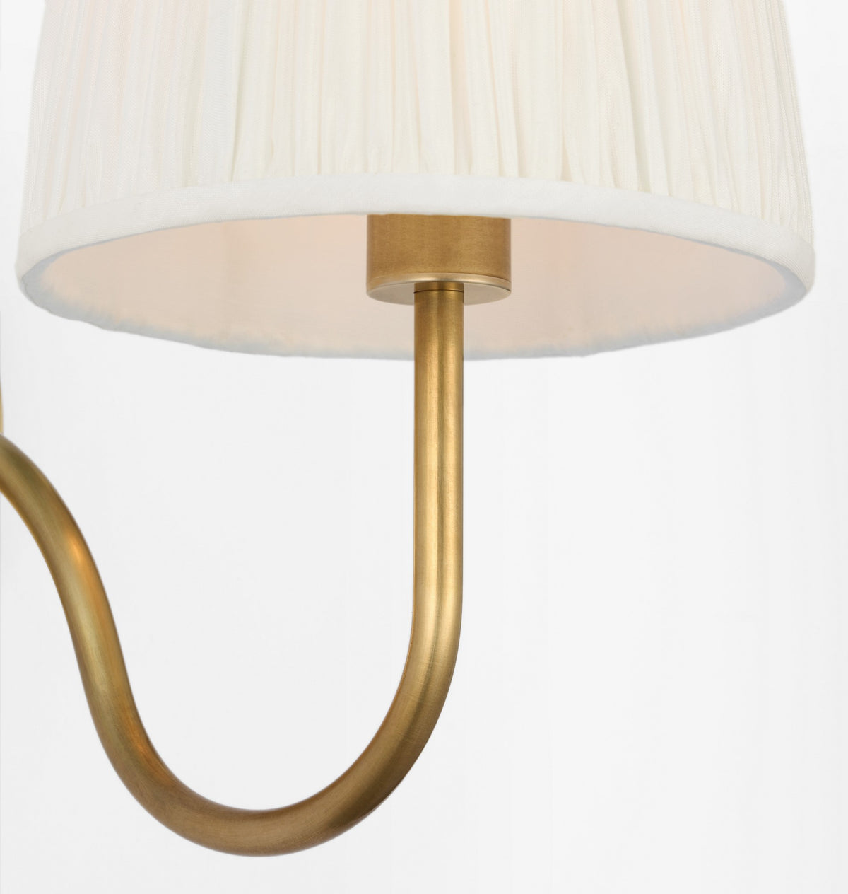 Lyndsie Small Sconce in Hand-Rubbed Antique Brass with Silk Pleated Shade