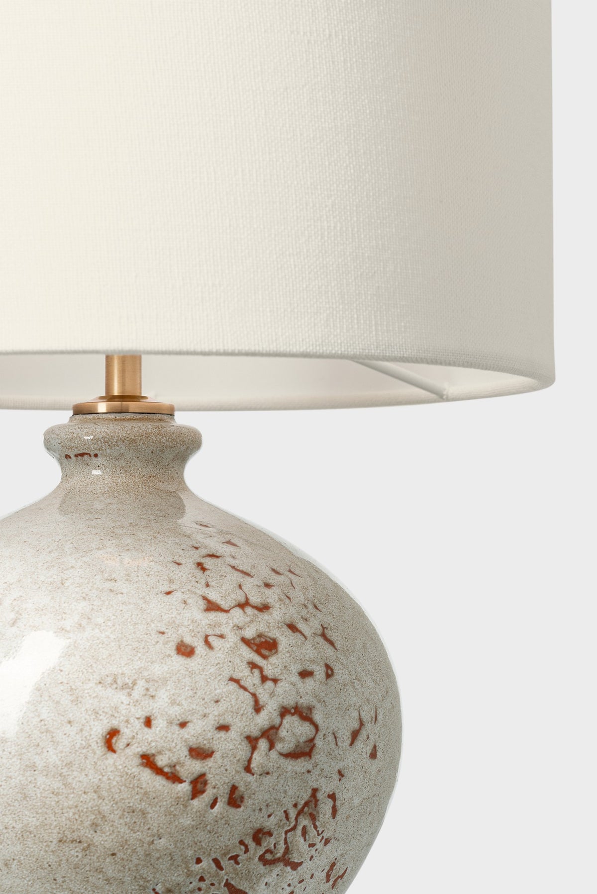 Gaios 13" Cordless Accent Lamp in Pharaoh White with Linen Shade