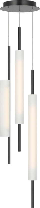Windchime 12" 3 Light Chandelier