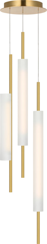 Windchime 12" 3 Light Chandelier