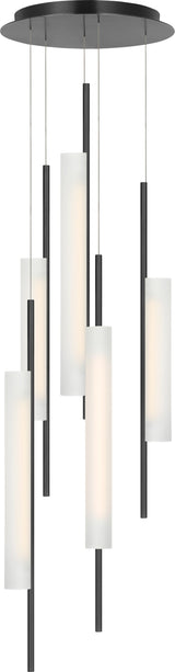 Windchime 17" 5 Light Chandelier
