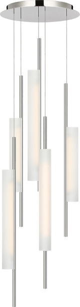 Windchime 17" 5 Light Chandelier