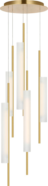 Windchime 17" 5 Light Chandelier