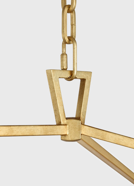 Darlana Large Linear Lantern in Gild
