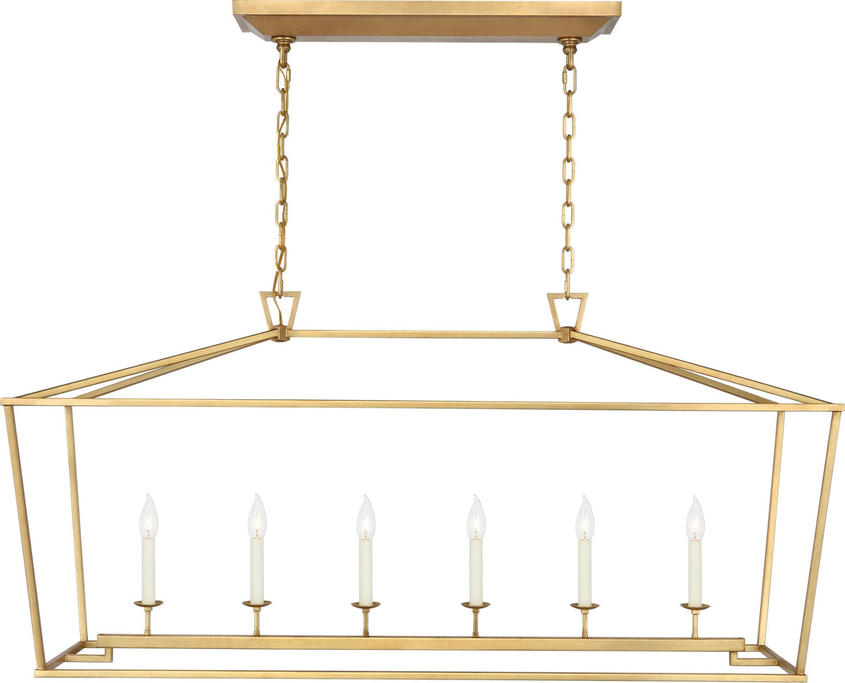Darlana Large Linear Lantern in Gild