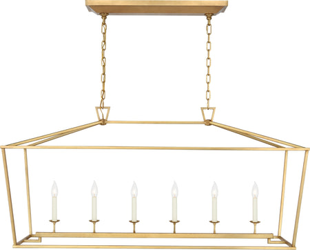 Darlana Large Linear Lantern in Gild