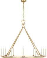 Darlana Extra Large Single Ring Chandelier in Gild