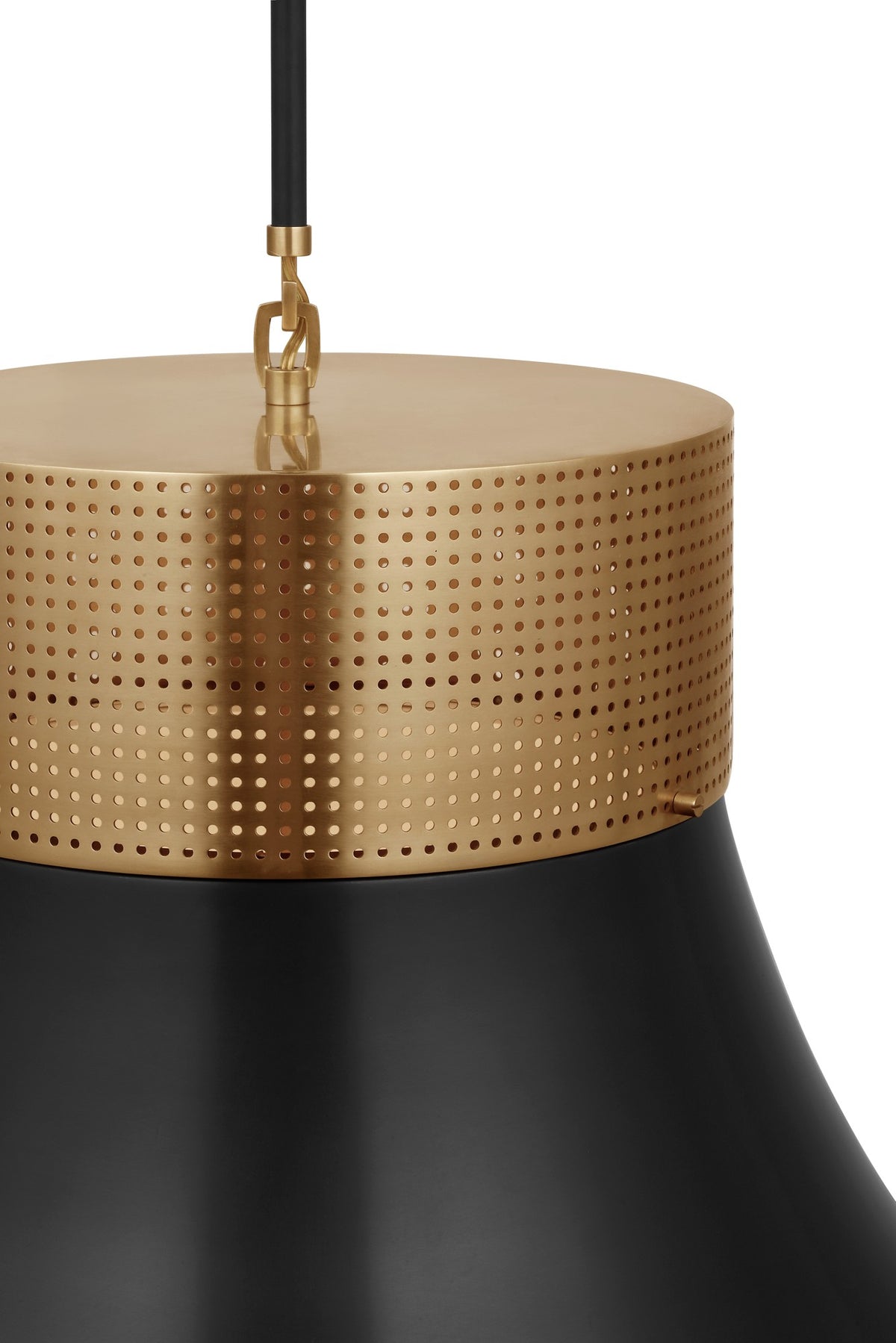 Precision 24" Pendant in Antique-Burnished Brass and Bronze with White Glass